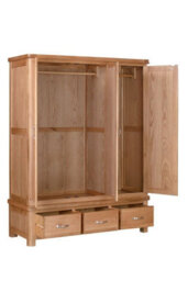Buttercup Farm Bologna Triple Wardrobe - L57 X W146 X H191 Cm - Oak