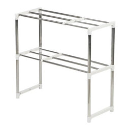 2 Tier Stainless Steel Microwave Stand Kitchen Organiser Shelf - thumbnail 3