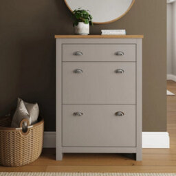 Shoe Storage Cabinet, 2 Doors 1 Drawer Unit - thumbnail 3