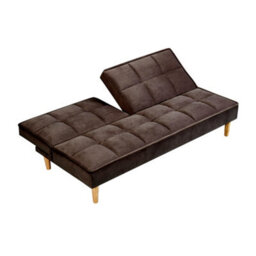Mattress Guru Manhattan 3 Seater Velvet Sofa Bed Clic Clac Fold Down In Brown - thumbnail 3