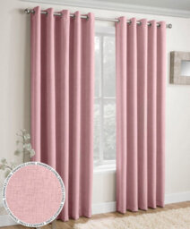 Enhanced Living Vogue Blush Pink 66 X 54 Inch (168X137Cm) Eyelet Thermal Noise Reducing Dim Out Curtains (Pair)