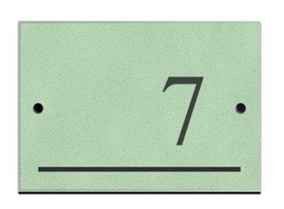Reversed Slate Number 7 Chartwell Green 14 X 9Cm - image 1