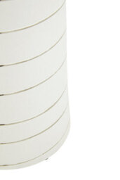 Orsina Haldis Small White Silver Stripe Ceramic Vase - thumbnail 4