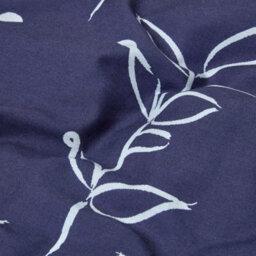 Homescapes Blue Leaf Digitally Printed Cotton Duvet Cover Set, Super King - thumbnail 3
