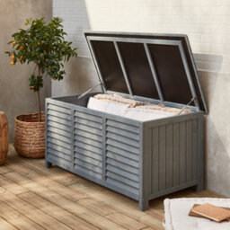 Sweeek - Wooden Storage Chest Castille Grey 330 Litres W30 X D64 X H60Cm - thumbnail 7