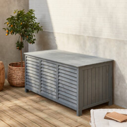 Sweeek - Wooden Storage Chest Castille Grey 330 Litres W30 X D64 X H60Cm - thumbnail 6