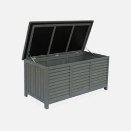 Sweeek - Wooden Storage Chest Castille Grey 330 Litres W30 X D64 X H60Cm - thumbnail 3