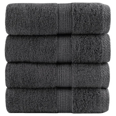Berkfield Premium Wash Towels Solund 4Pcs Anthracite 30X30Cm 600Gsm - image 1