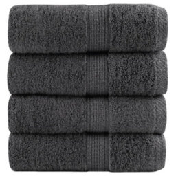 Berkfield Premium Wash Towels Solund 4Pcs Anthracite 30X30Cm 600Gsm - thumbnail 1