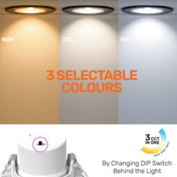 Paul Russells Led Downlight Brush Nickel Tilt Recessed Ceiling Spotlight 4.8W 500 Lumens, Ip44, Colour Changeable Cct3 - thumbnail 2