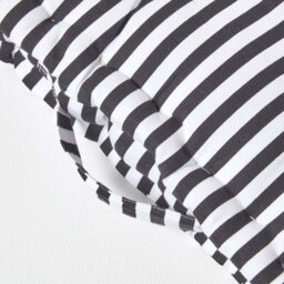 Homescapes Cotton Black Thin Stripe Floor Cushion, 40 X 40 Cm - thumbnail 4