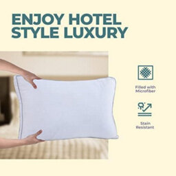 Nod Off 100% Egyptian Cotton Bed Pillow Extra Filling For The Best Sleep Hypoallergenic Dust Mite Resistant Hotel Pillows - Pack Of 1 - thumbnail 5
