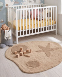 Beliani Kids Rug Iringal  Light Beige 120 Cm Cotton - thumbnail 2