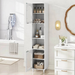 Tall Bathroom Storage Cabinet Narrow Home Organizer - thumbnail 5