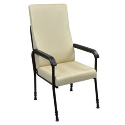 Loops Ergonomic Height Adjustable Lounge Chair With High Back And Cream Upholstery