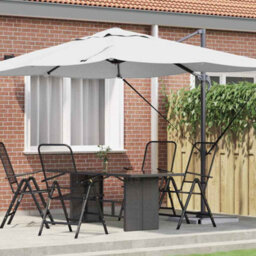 Berkfield Cantilever Roma Parasol Sand 352X251X260 Cm Aluminium - thumbnail 1