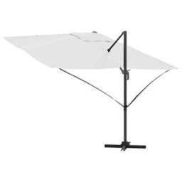 Berkfield Cantilever Roma Parasol Sand 352X251X260 Cm Aluminium - thumbnail 8