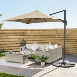 Christow Aluminium 2.5M Cantilever Garden Patio Parasol - thumbnail 2