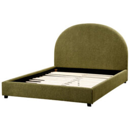 Beliani Bed Boucle Vaucluse 140 X 200 Cm (Eu Double) Olive Green - thumbnail 5