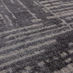 The Rug Edit Axel Scandi Grid Charcoal Living Room Rug - 120X160Cm - thumbnail 7
