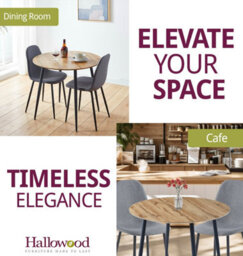 Hallowood Furniture Cullompton Round Dining Table With Light Oak Effect Top (90Cm) With 2 Chairs - thumbnail 6