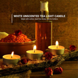 Zuvo Tea Light Candles 100 Pack 4 Hour Burn Unscented Cotton Wicks Clean Burning 3.8 X 1.3 Cm - thumbnail 2