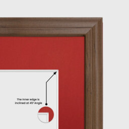 AK Frames 20X14 Walnut Classic Multi Photo Frame With Crimson Mount - Holds 2 Apertures (2X) A4 Photos - thumbnail 7