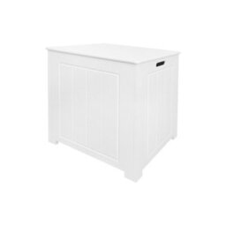 Spot On Dealz Bathroom Storage Unit Slimline Toilet Cabinet Laundry Tidy Box Wooden White - thumbnail 3