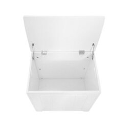Spot On Dealz Bathroom Storage Unit Slimline Toilet Cabinet Laundry Tidy Box Wooden White - thumbnail 4
