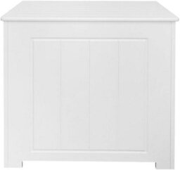 Spot On Dealz Bathroom Storage Unit Slimline Toilet Cabinet Laundry Tidy Box Wooden White - thumbnail 1