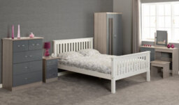Seconique Nevada 3+2 Drawer Chest In Grey Gloss Light Oak Effect Veneer - thumbnail 9