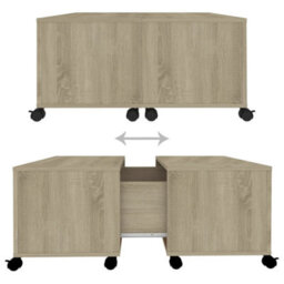 Berkfield Durable Coffee Table Sonoma Oak 75X75X38 Cm Engineered Wood - thumbnail 7