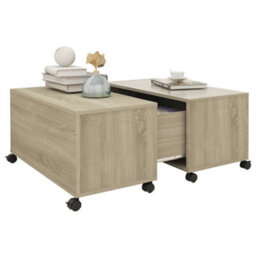 Berkfield Durable Coffee Table Sonoma Oak 75X75X38 Cm Engineered Wood - thumbnail 3