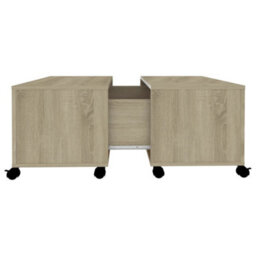 Berkfield Durable Coffee Table Sonoma Oak 75X75X38 Cm Engineered Wood - thumbnail 5
