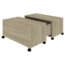 Berkfield Durable Coffee Table Sonoma Oak 75X75X38 Cm Engineered Wood - thumbnail 1