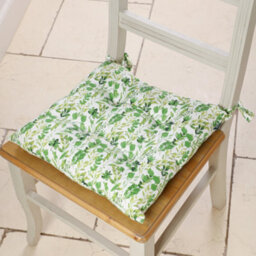 Dibor Set Of 4 Green Leaf Print Indoor Outdoor Style Dining Chair Seat Pad Cushions (L)40Cm X (W)40Cm - thumbnail 4