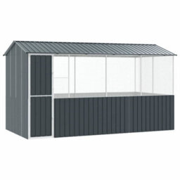 Walplus Anthracite Bird Cage - Large Outdoor Aviary With Galvanised Steel - thumbnail 2