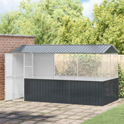 Walplus Anthracite Bird Cage - Large Outdoor Aviary With Galvanised Steel - thumbnail 1