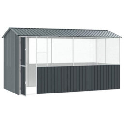 Walplus Anthracite Bird Cage - Large Outdoor Aviary With Galvanised Steel - thumbnail 4