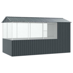 Walplus Anthracite Bird Cage - Large Outdoor Aviary With Galvanised Steel - thumbnail 5