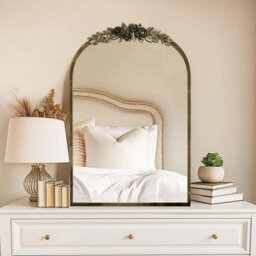 Artloge Antique Gold Traditional Arch Mirror Baroque Inspired Ornate Mirror Wall Decor, 50X75Cm - thumbnail 5