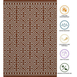 Homeart Outdoor Rugs Easy Cleaning Area Rugs For Balcony,garden,picnic,uv Weather Resistant Terra Cream, 160 X 230 Cm - thumbnail 6