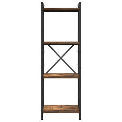 Berkfield Modern Bookcase Smoked Oak 40 X 30 X 118 Cm Engineered Wood - image 1