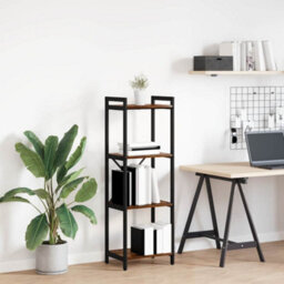 Berkfield Modern Bookcase Smoked Oak 40 X 30 X 118 Cm Engineered Wood - thumbnail 2
