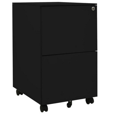 Berkfield Mobile File Cabinet Black 39X45X67 Cm Steel - image 1