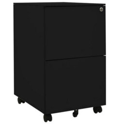 Berkfield Mobile File Cabinet Black 39X45X67 Cm Steel - thumbnail 1