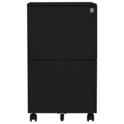 Berkfield Mobile File Cabinet Black 39X45X67 Cm Steel - thumbnail 2