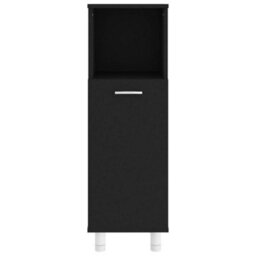 Vidaxl Bathroom Cabinet Black 30X30X95 Cm Engineered Wood Bathroom Cabinets - thumbnail 5