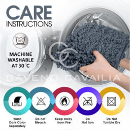 Gc Gaveno Cavailia Infinity Loop Extra Large 2 Piece Bath Mat Set Dark Grey Super Absorbent Non Slip Shower Mat - thumbnail 5