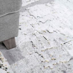 Loomed Silver Gold Metallic Transitional Contemporary Abstract Living Area Rug 120X170Cm - thumbnail 2